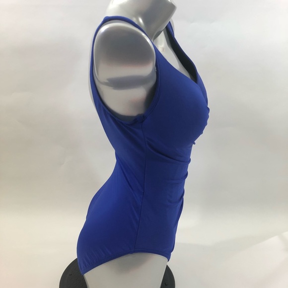 Miraclesuit Swim Blue Escape Surplice Underwire - Picture 5 of 8